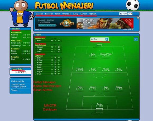 Online Menajerlik Oyunu - Futbol Menajeri